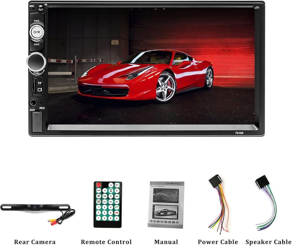 7 Inch Double Din Car Stereo with Bluetooth Touch Screen Car Radio MP5 Player B30608