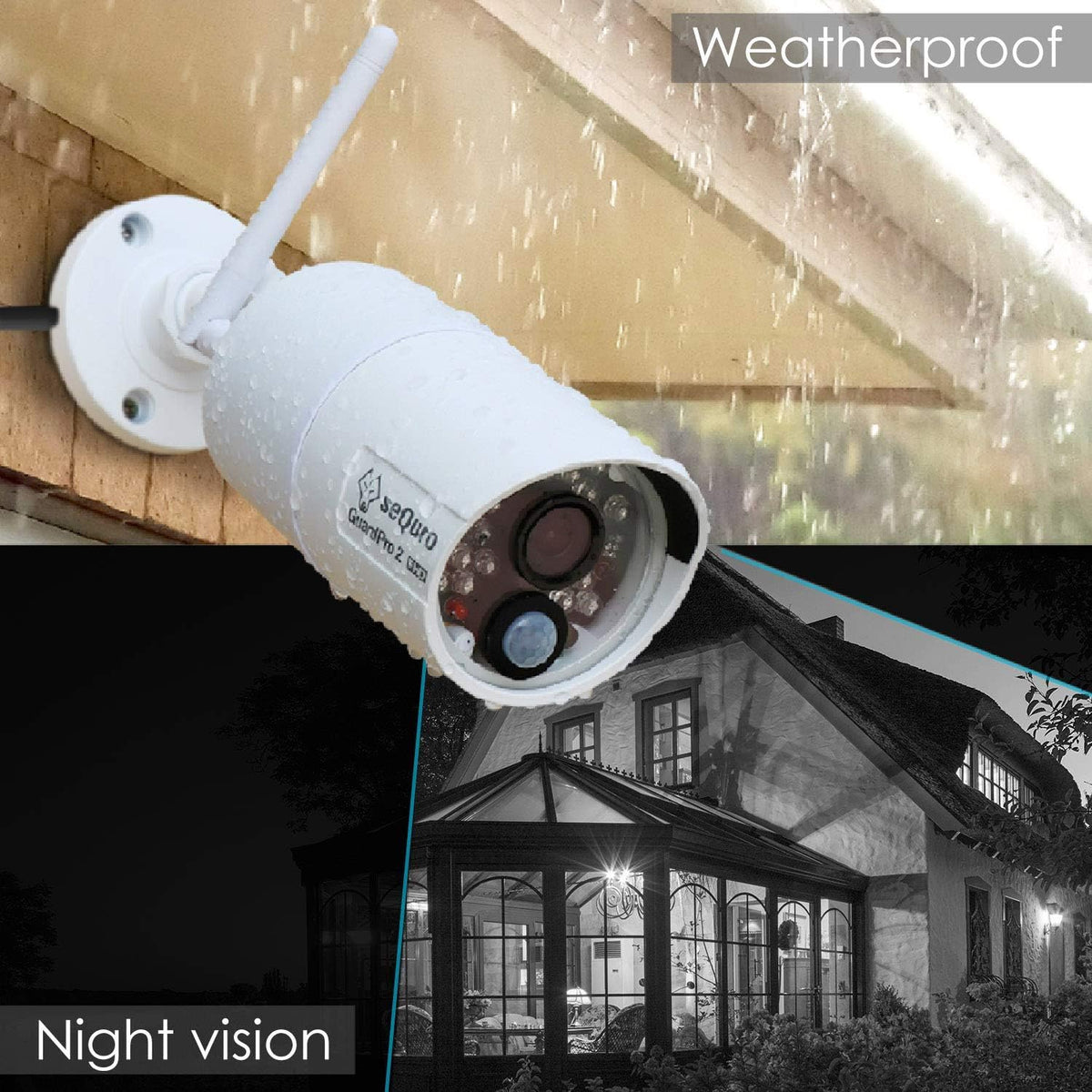 Wireless Security Camera System with Monitor, 1080P Night Vision T6327