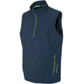 Men's Kiefer Half-Zip Lined Wind Vest Charcoal Moss Green L K4635