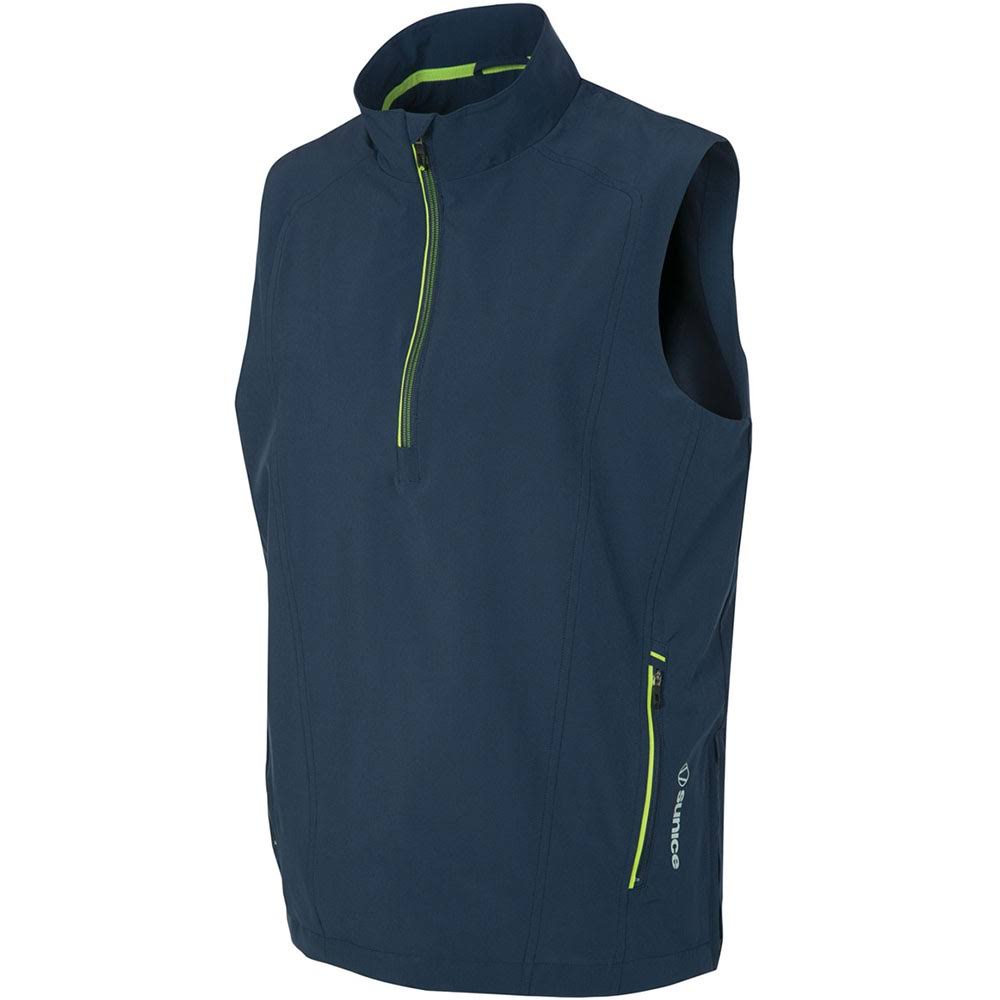 Men's Kiefer Half-Zip Lined Wind Vest Charcoal Moss Green L K4635