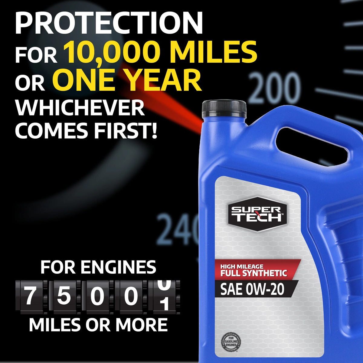 0W-20 Full Synthetic Motor Oil, 5 Quarts Z43015