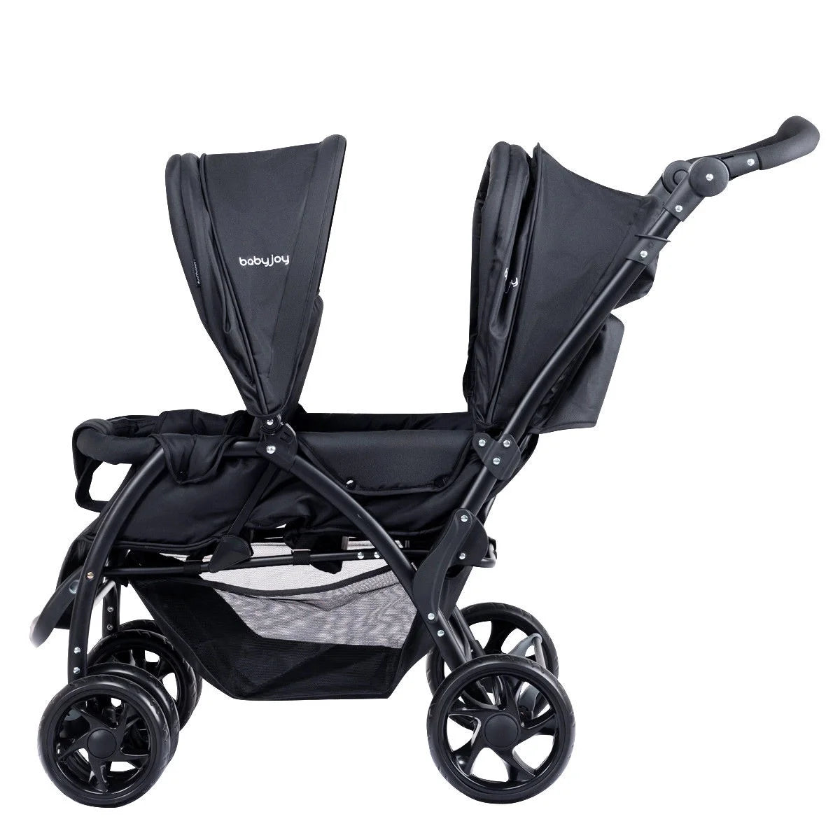 Double Stroller Foldable Lightweight Black T79631