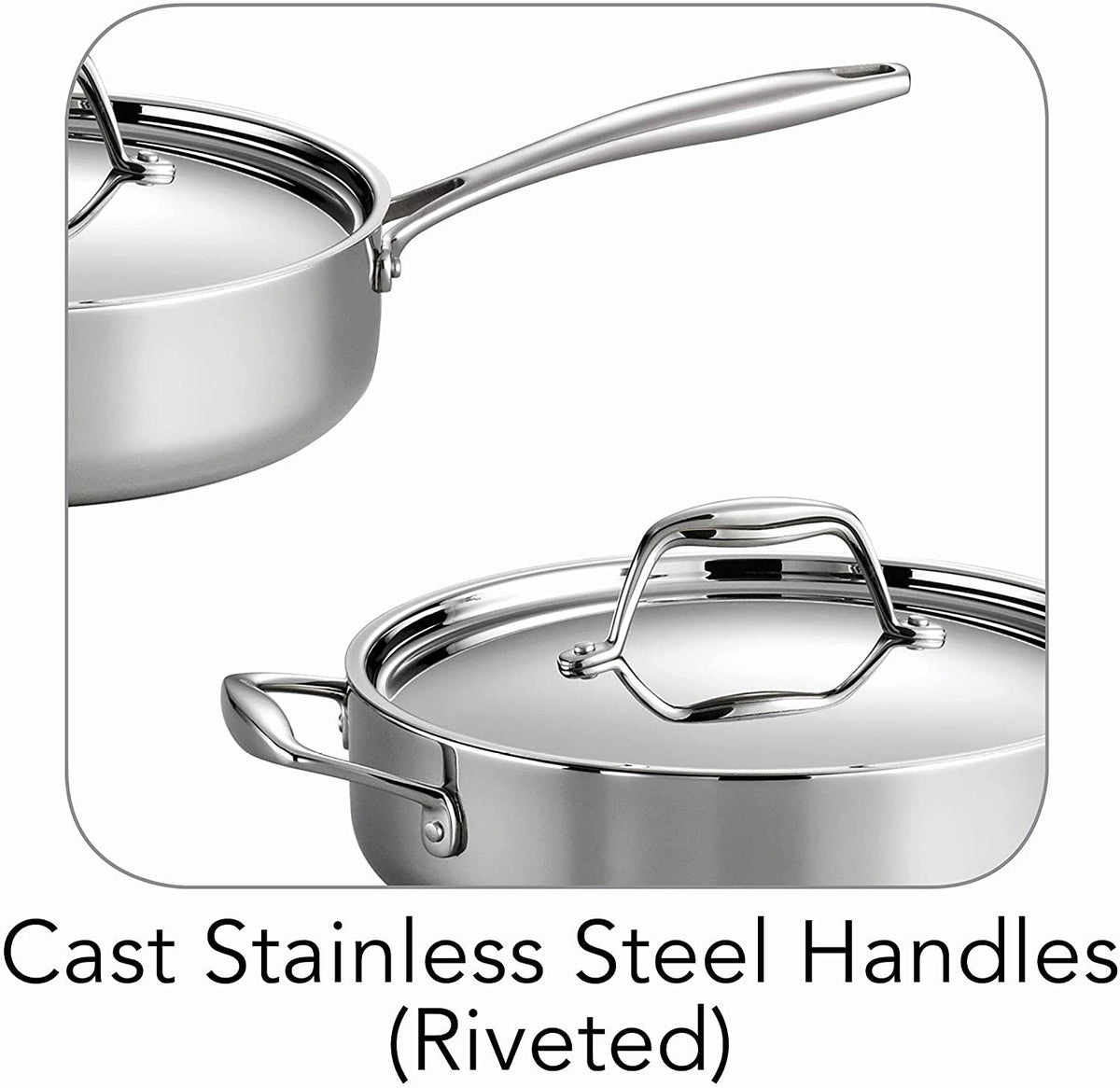 Tri-Ply Clad 3-Quart Covered Deep Saute Pan R538077