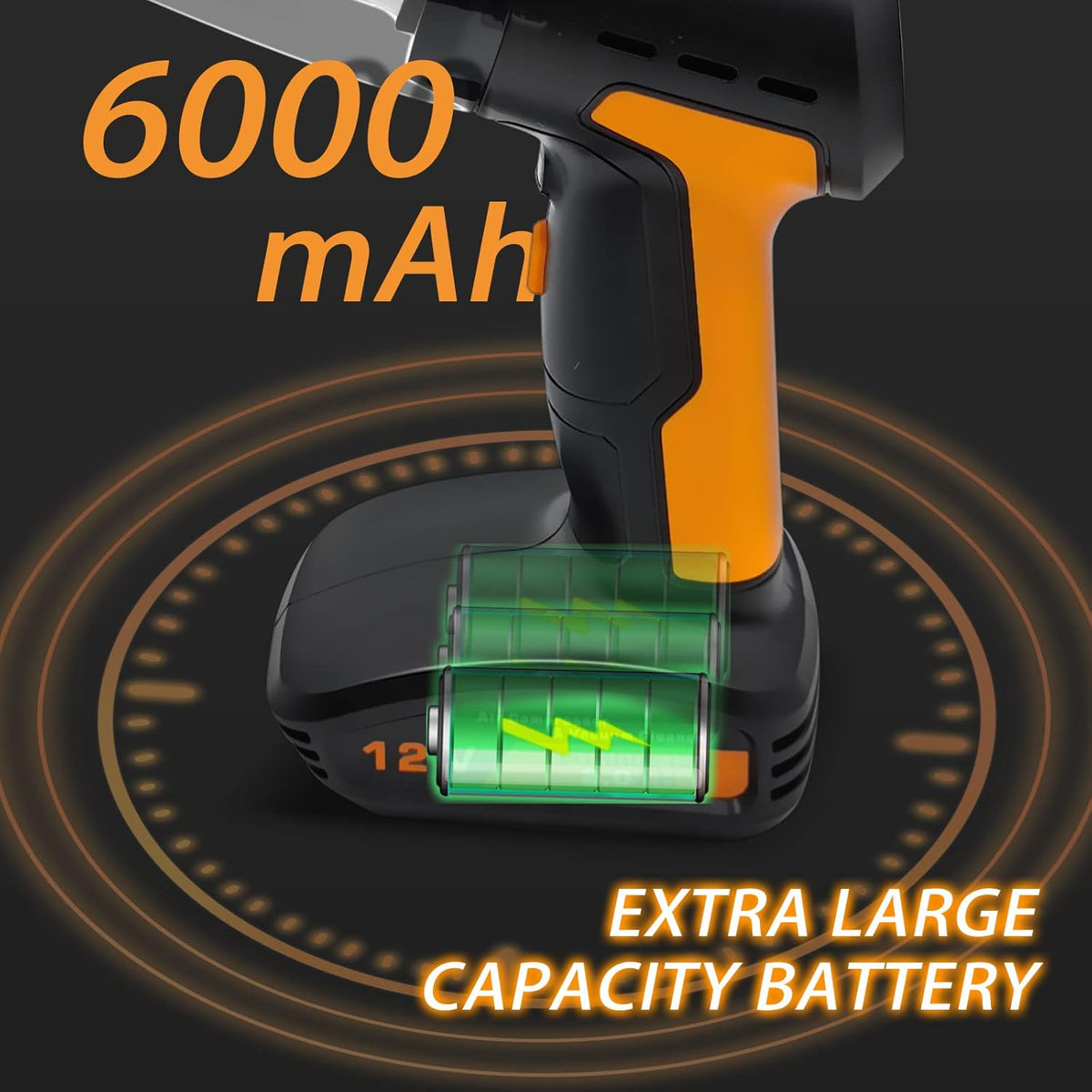 Cordless Rechargeable Handheld Car Vacuum Tire Inflator O419922