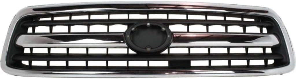 Chrome Shell Painted Black Insert Plastic Grille Assembly O298250