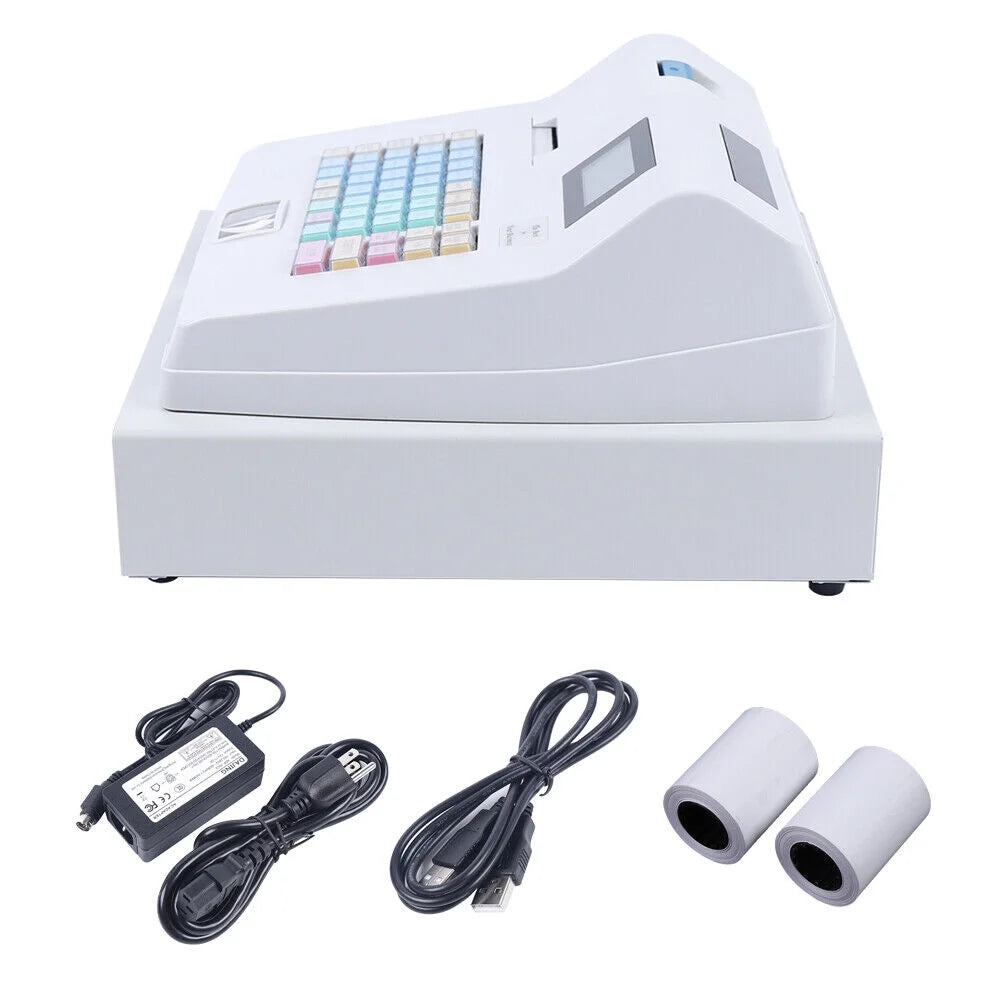Commercial Electronic Cash Register 48 Keys POS System with Drawer H69296