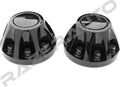 Gloss Black 17" 2pcs Rear Wheel Center Hub Cap Cover for Chevy Silverado 3500 Dually & GMC Sierra 3500 X76939