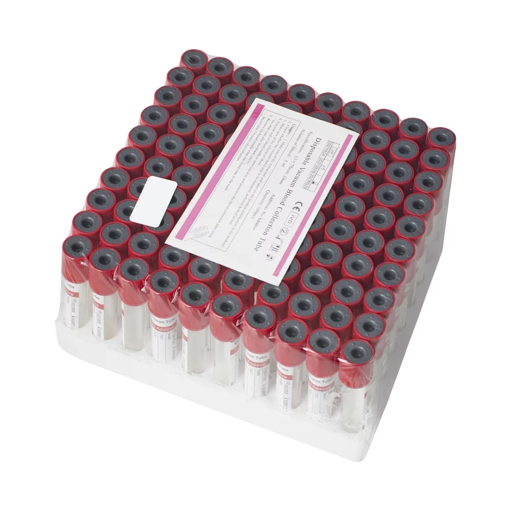 Glass Vacuum Blood Collection Tubes 12 x 75mm 5mL 100pcs W3348