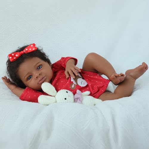 20 Inch African American Realistic Newborn Girl Doll E459