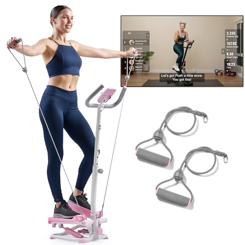 2-in-1 Smart Stepper Machine with Handlebar and Resistance Bands B978911