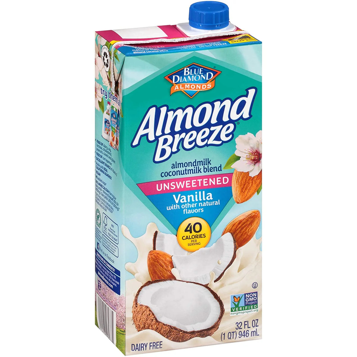 Unsweetened Vanilla Almond Coconut Blend 32 fl oz Pack of 4 D330158