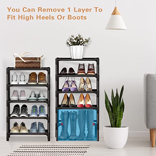 10 Tiers Black Shoe Rack K341552