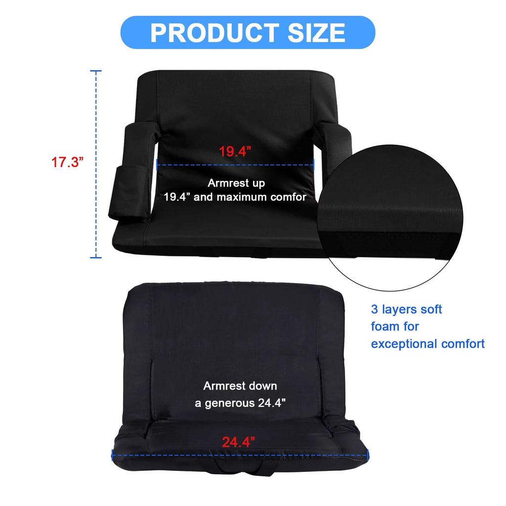 24.4" Wide Stadium Seat with Back Support J951546