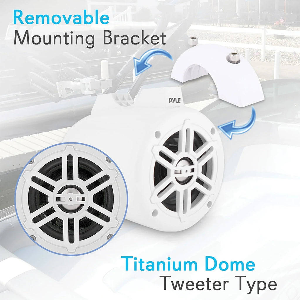 4-inch Waterproof Marine Wakeboard Tower Speakers B175