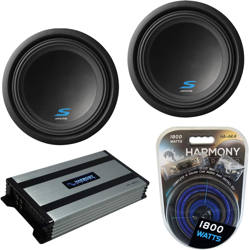S-W12D2 Subwoofer Bundle with Amplifier & Amp Kit H778