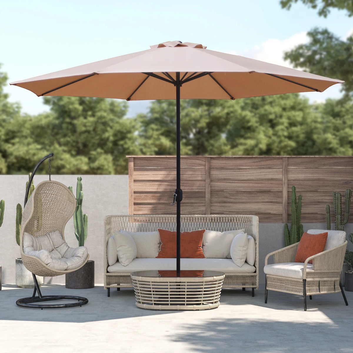 11ft Patio Umbrella with Crank W198