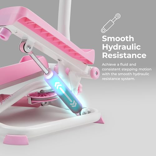 2-in-1 Smart Stepper Machine with Handlebar and Resistance Bands B978911
