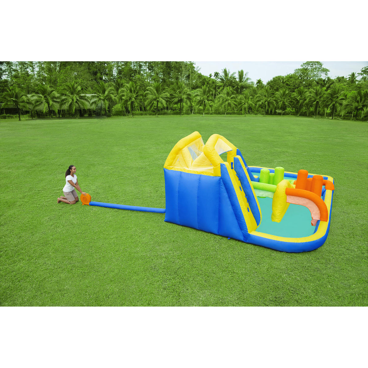 Inflatable Outdoor Water Park with Air Blower H64432