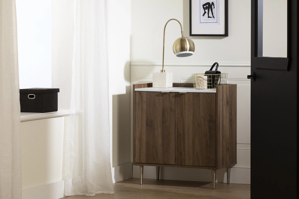 Natural Walnut Storage Cabinet U543