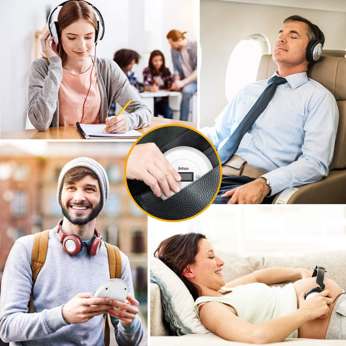 Portable CD Player with Bluetooth, LCD Display, Pack of 2 K14049