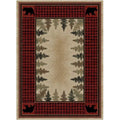 Red Rectangle Area Rug Y986