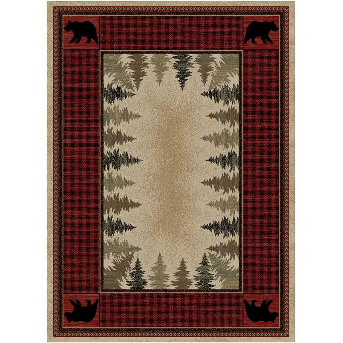 Red Rectangle Area Rug Y986
