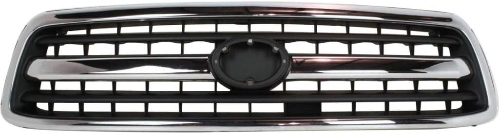 Chrome Shell Painted Black Insert Plastic Grille Assembly O298250