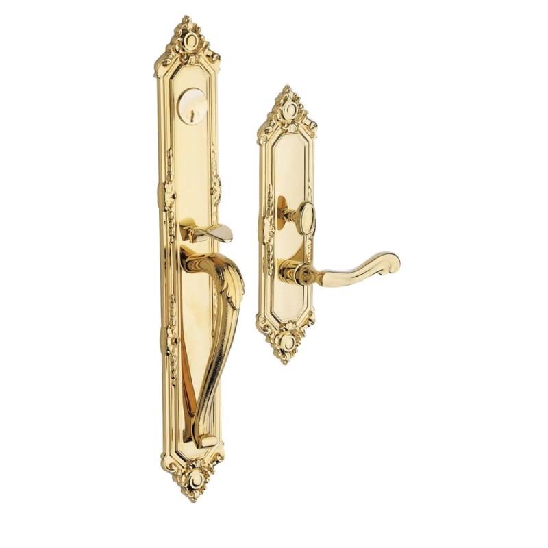 Non-Lacquered Brass Left Hand Single Cylinder Mortise Handleset Trim Z194974