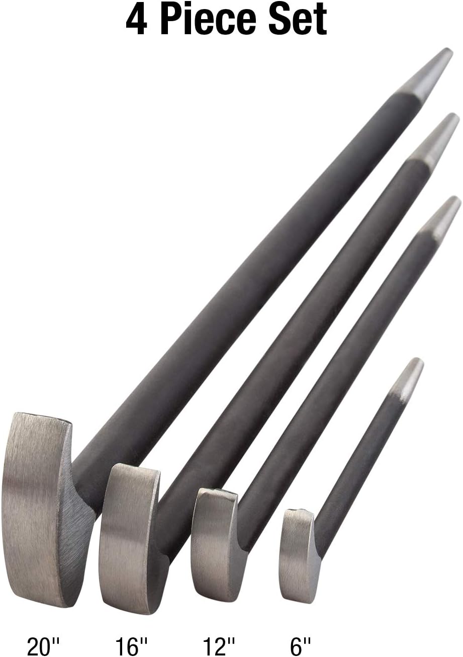 Rolling Head Pry Bar Set, 4-Piece L7834