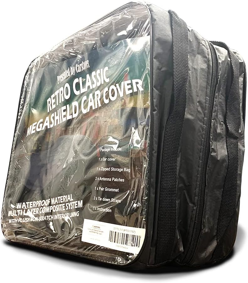 Retro Classic Heavy Duty All Weatherproof Waterproof Car Cover (Fit up to 225 inch Length) K5736