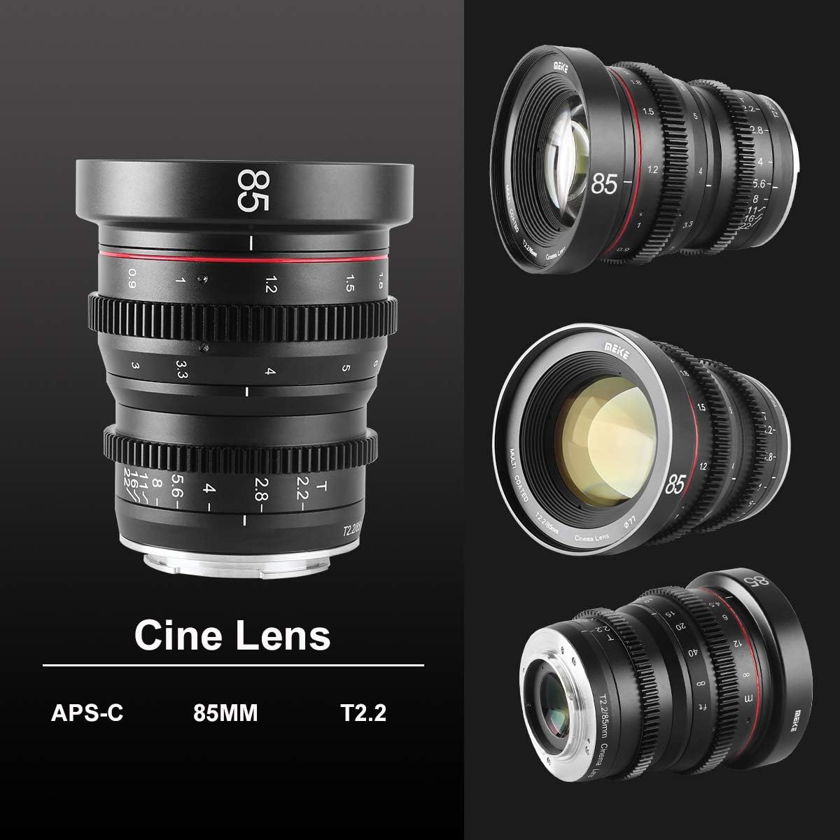 85mm T2.2 Manual Focus Cinema Lens for M43 Mount D483