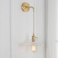 Vintage Glass Scalloped Wall Sconces U116