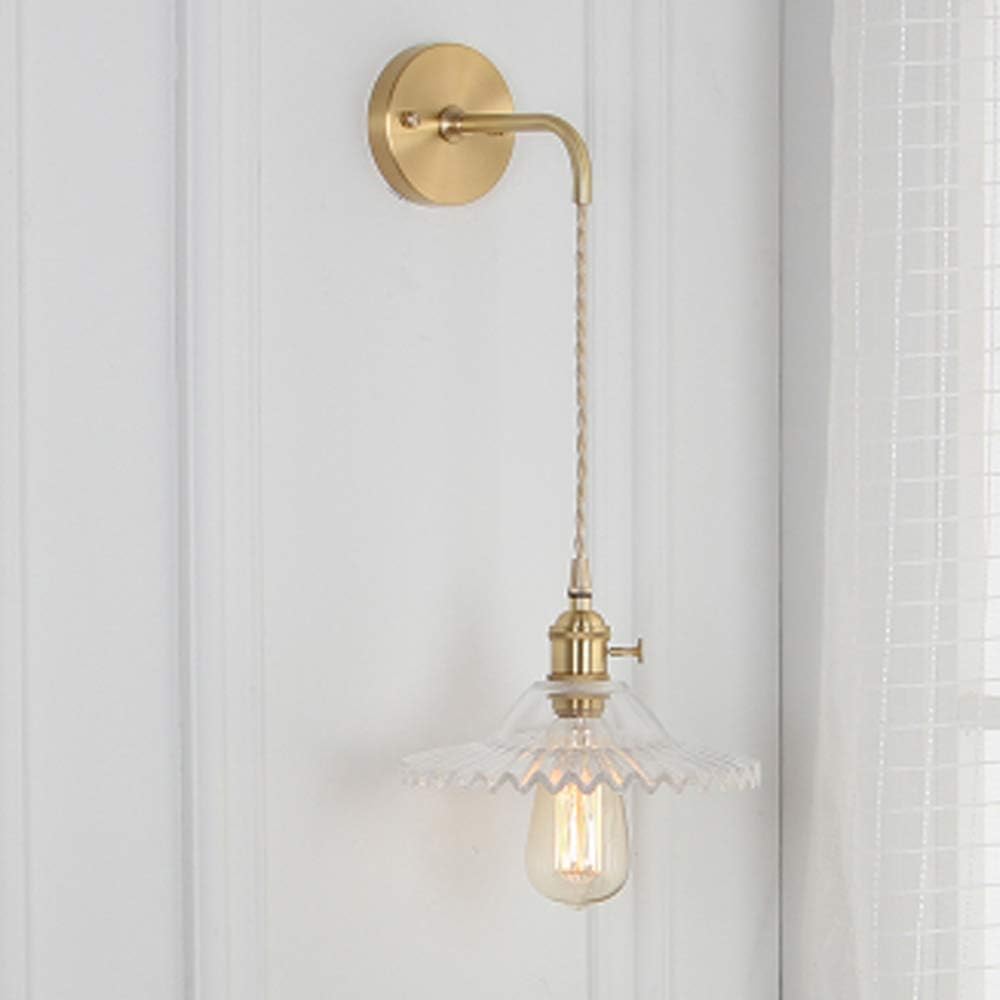 Vintage Glass Scalloped Wall Sconces U116