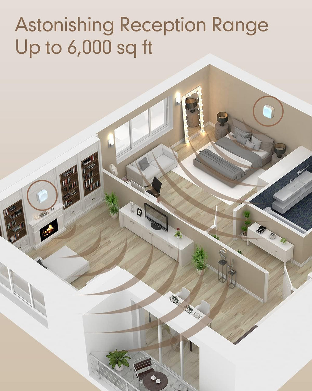 Cell Phone Signal Booster with 2 Indoor Antennas Y65776