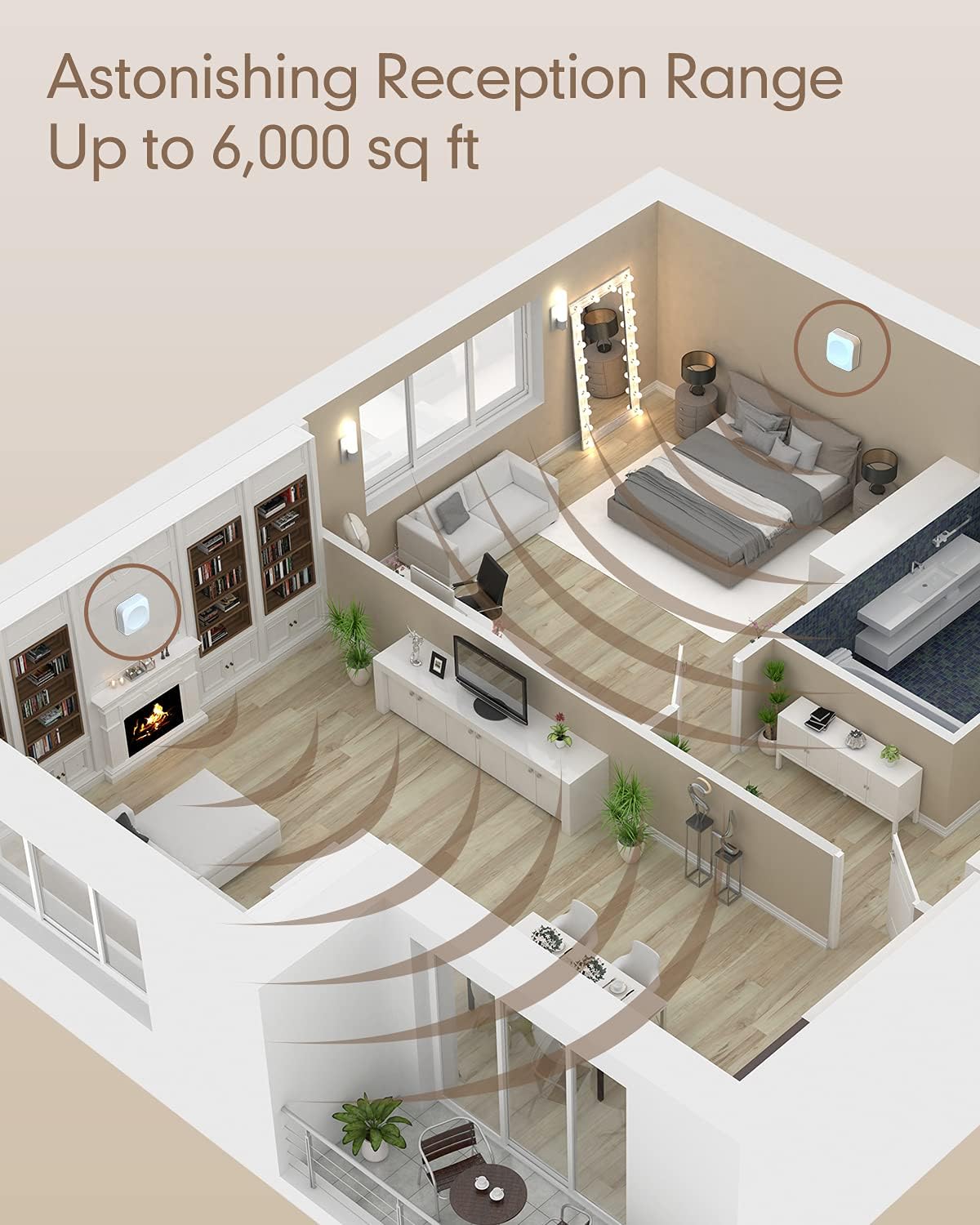 Cell Phone Signal Booster with 2 Indoor Antennas Y65776