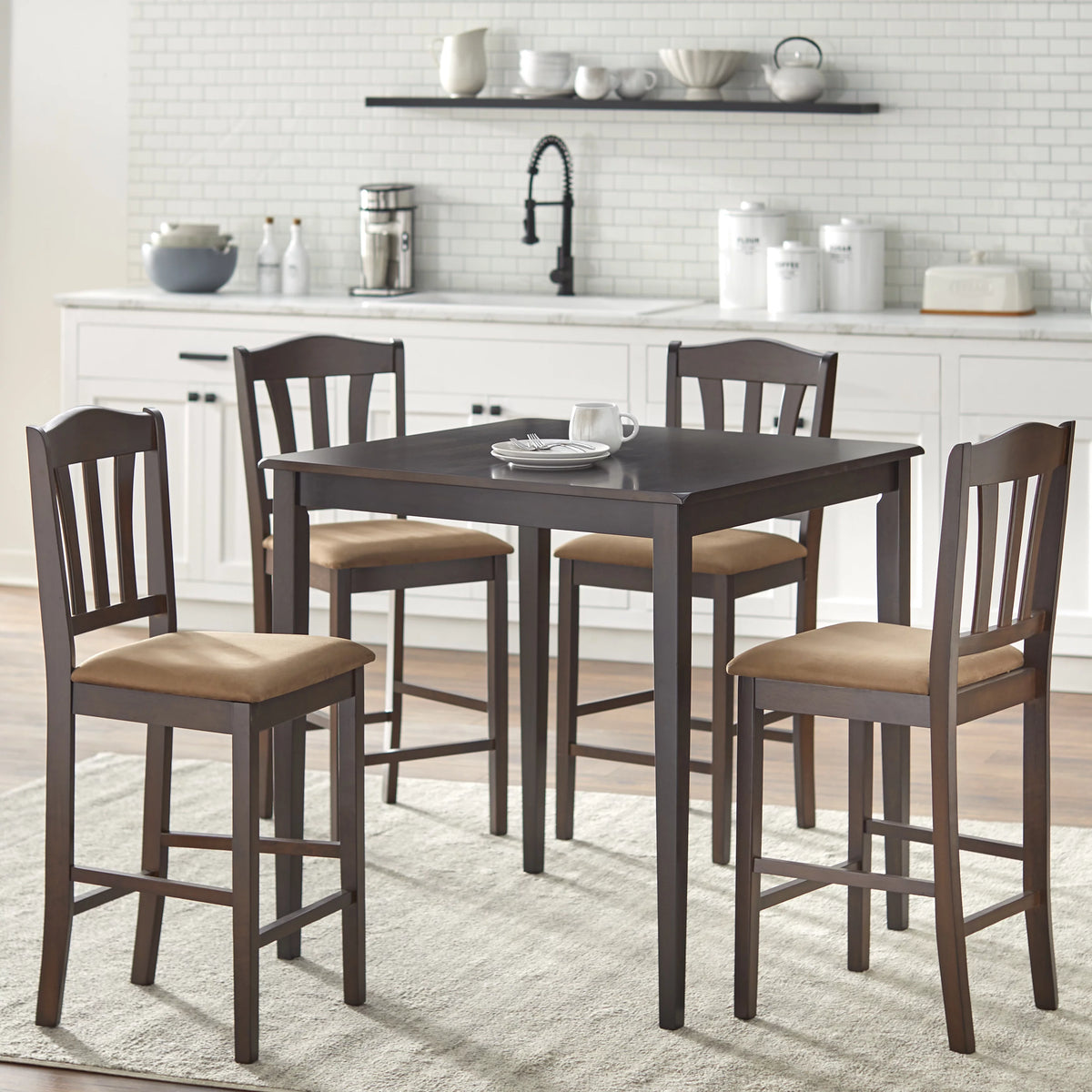 24" Espresso Stool Set of 2 D4714