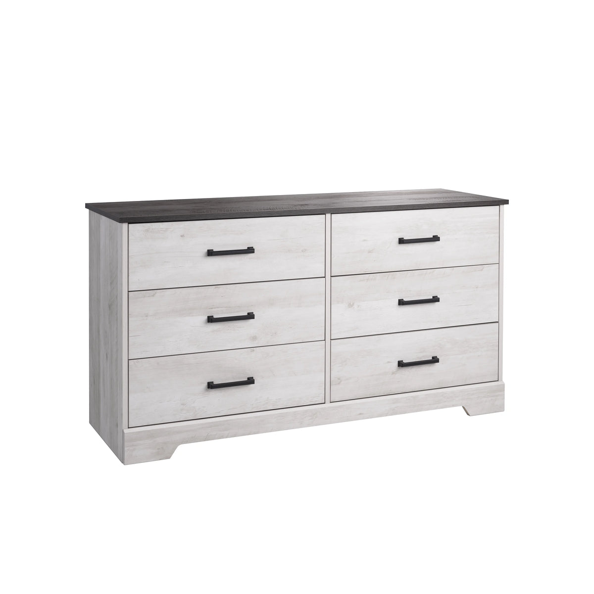 Washed White 6 Drawer Wood Dresser G36207