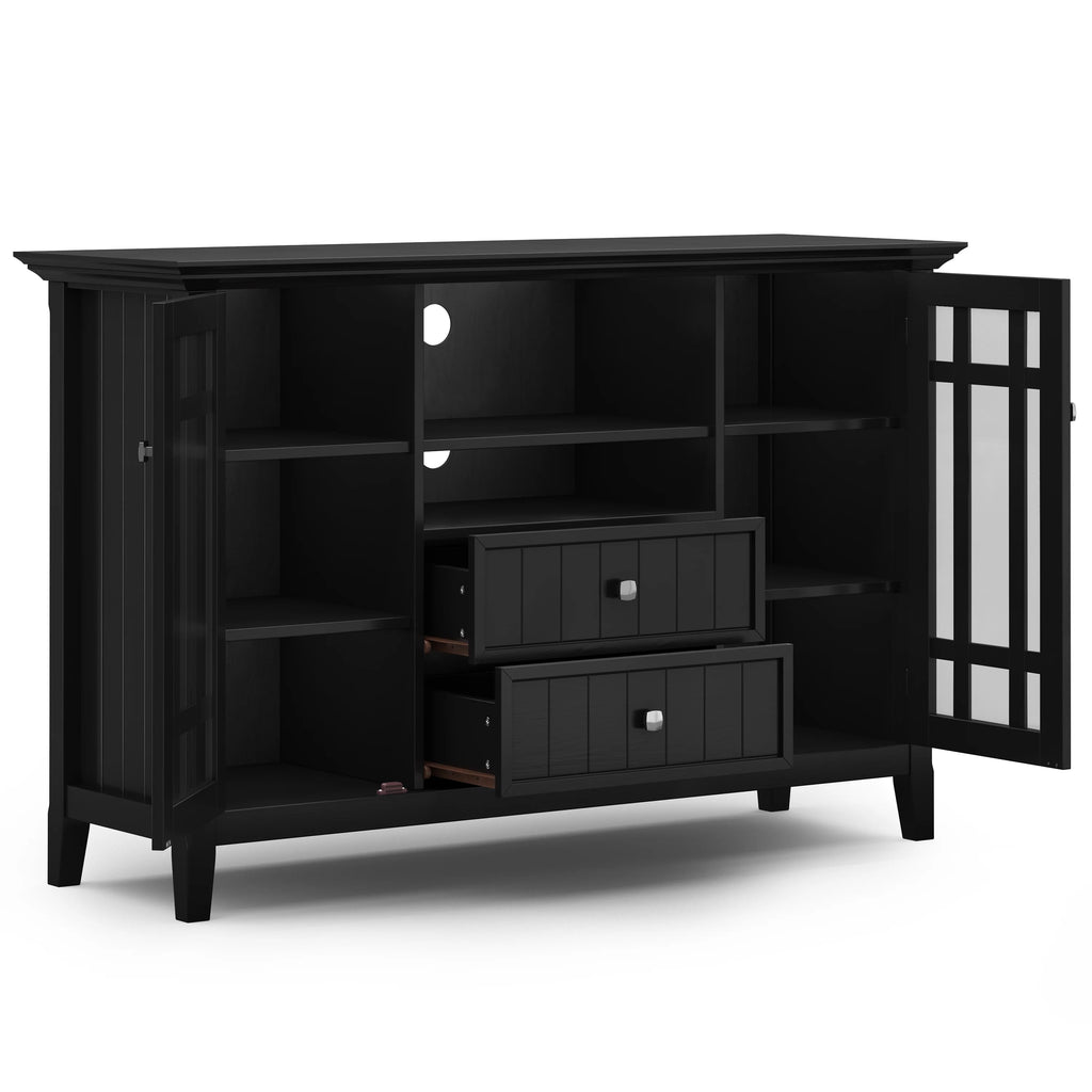 Black 53 inch Wide TV Media Stand W5512