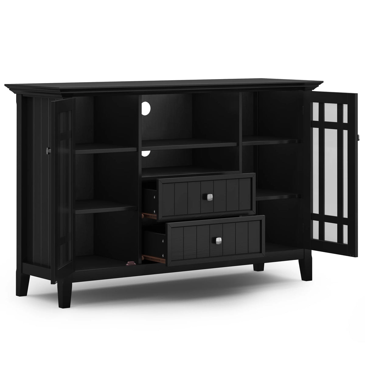 Black 53 inch Wide TV Media Stand W5512