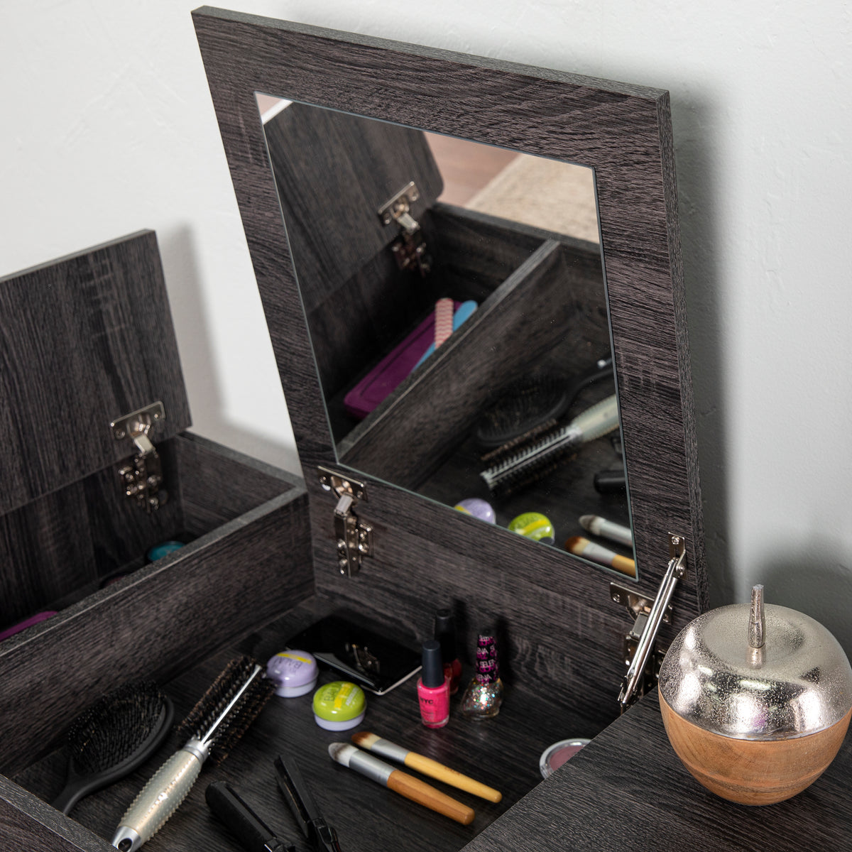 Storage Vanity with Mirror Freestanding Vanity Desk W809