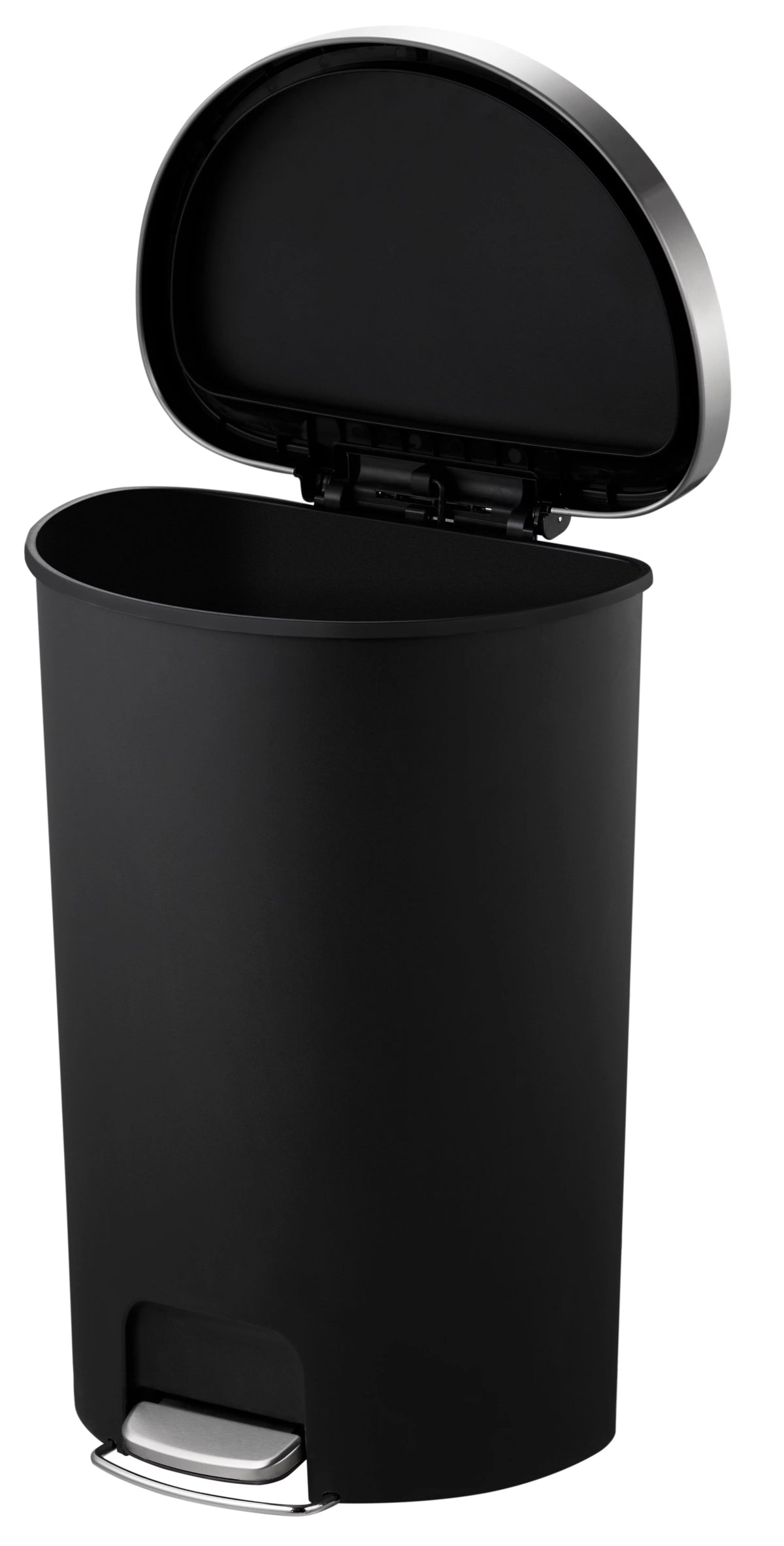 14.5-gal Black Plastic Kitchen Step Trash Can M9035
