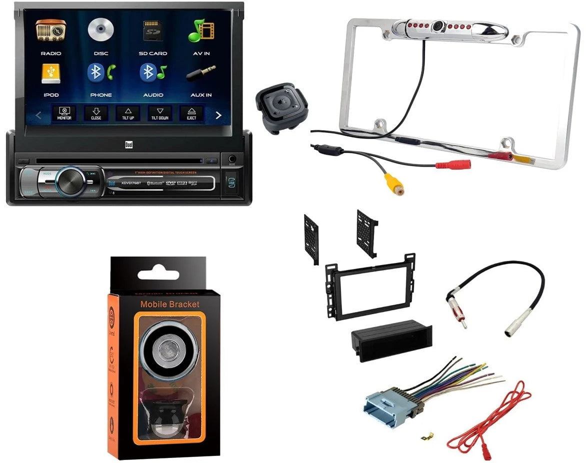 7 Touchscreen Single DIN Car Stereo Rear Camera Phone Holder Dash Kit I72939