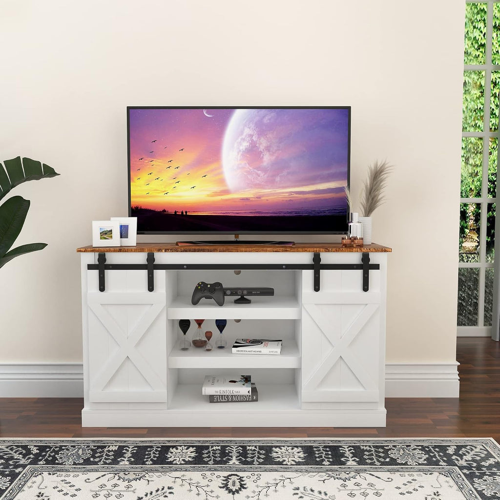 Warm White Wood TV Stand C73015