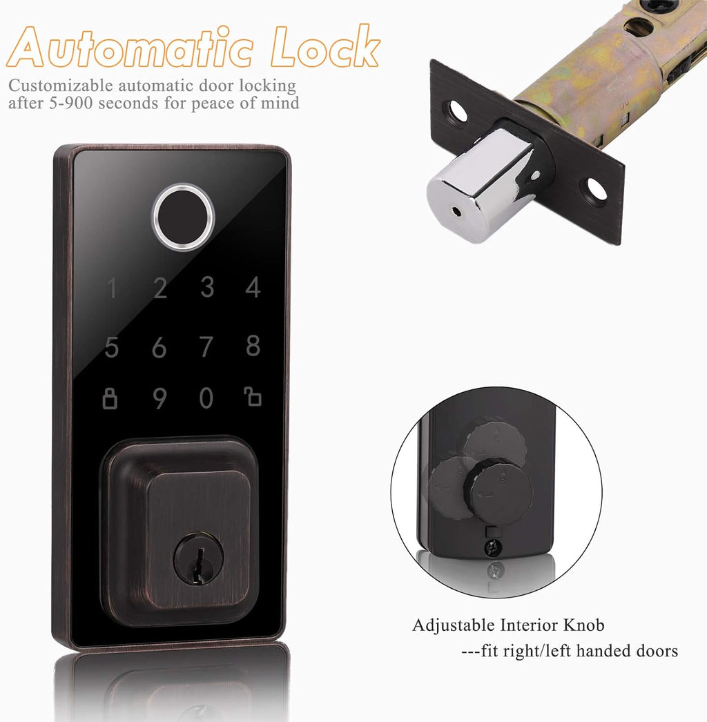 Keyless Entry Electronic Deadbolt Oil Rubbed Bronze D1887