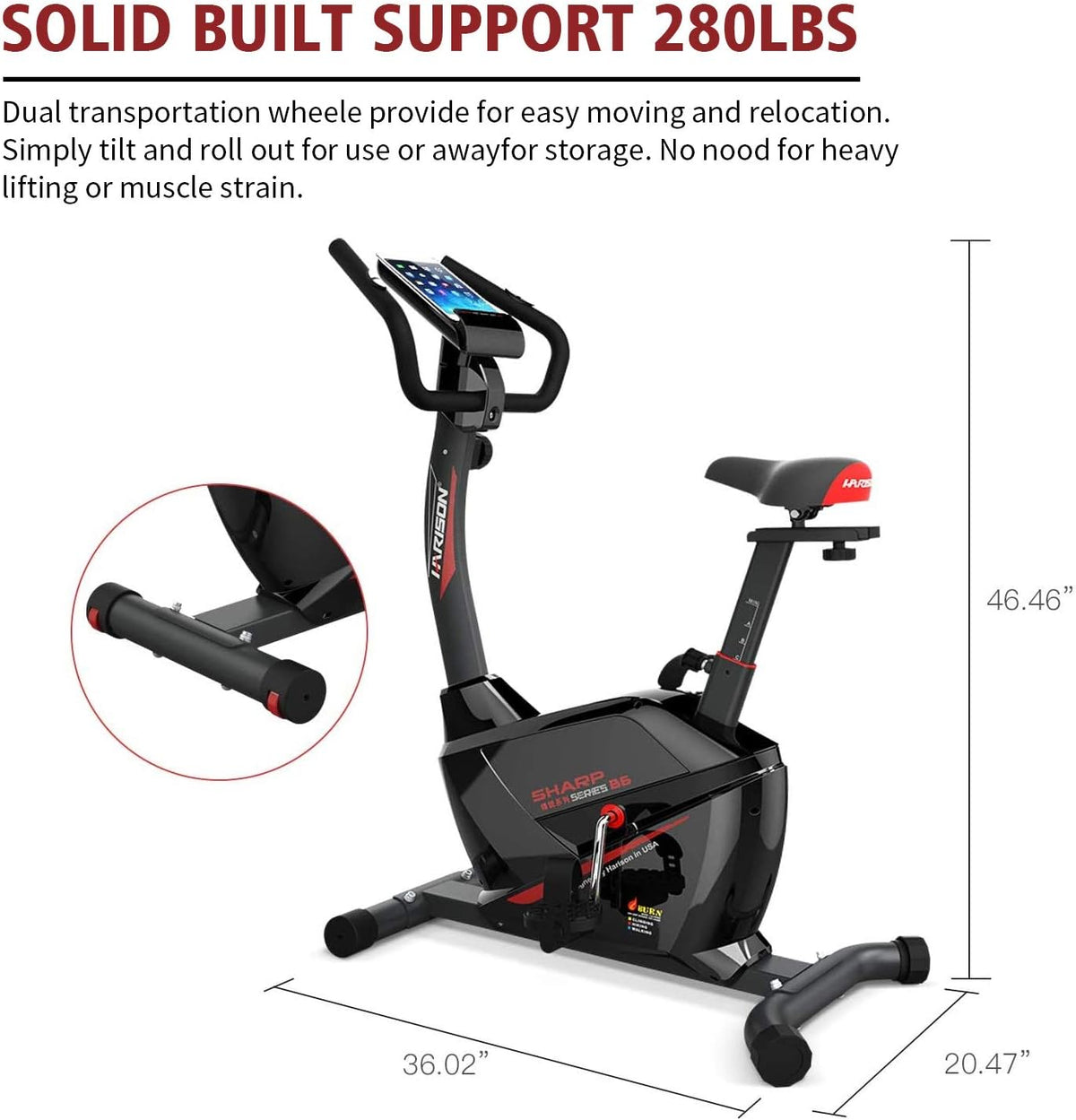 Indoor Exercise Bike with Magnetic Resistance and LCD Display N85339