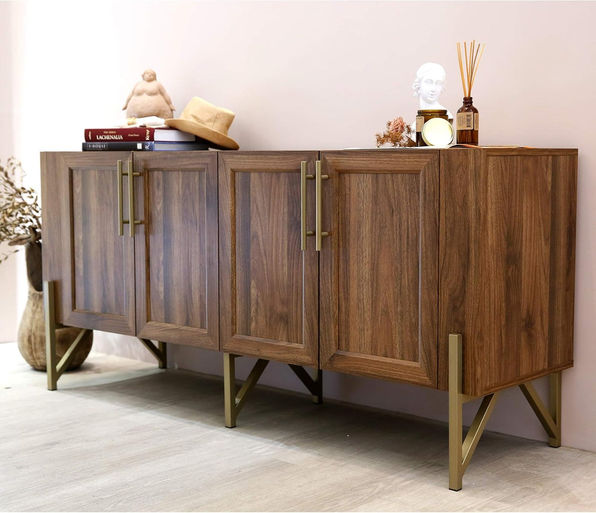 Walnut Mid Century TV Stand Media Console J11799