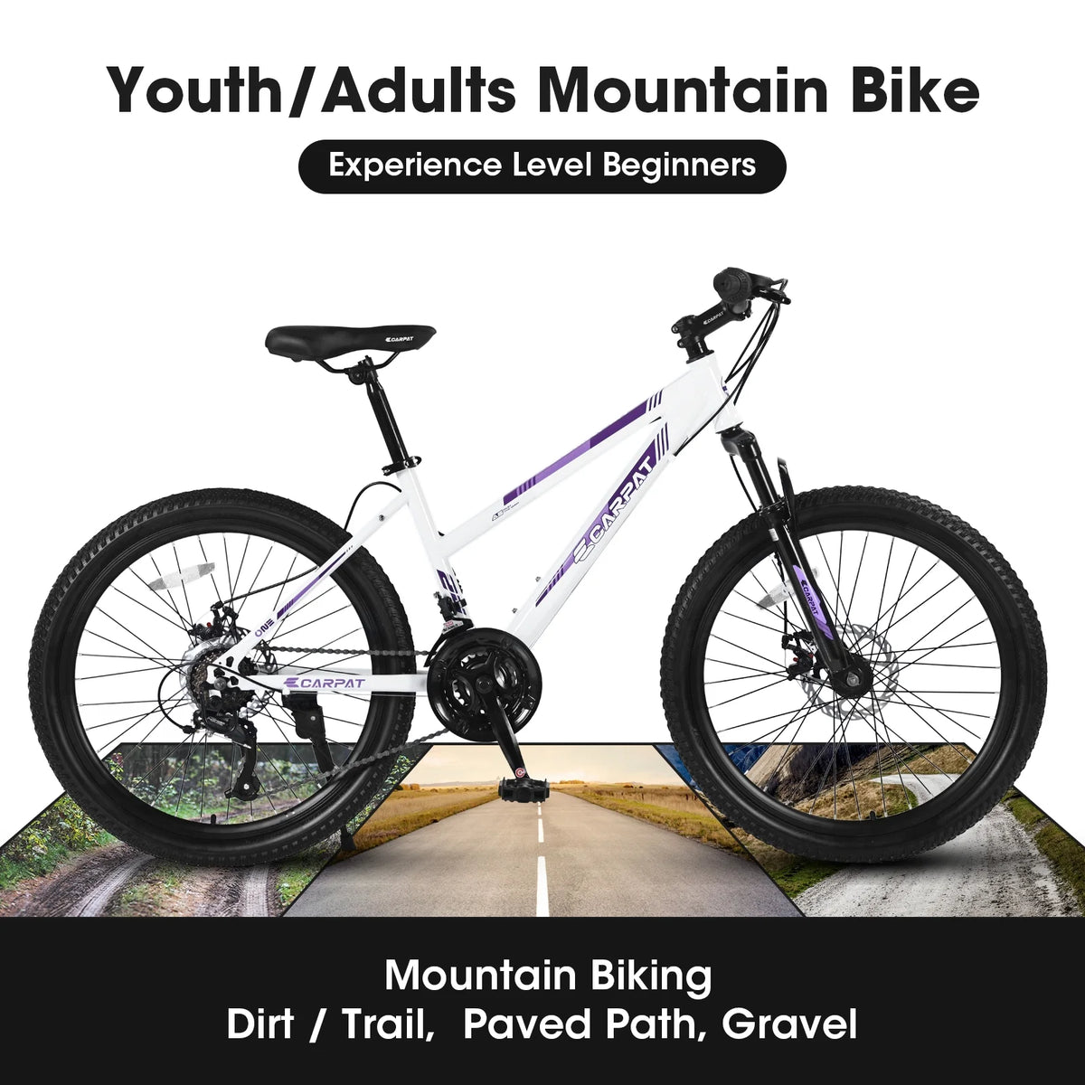 24 inch Kids Mountain Bike with Disc Brakes & 21 Speed E494
