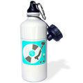 Turquoise Retro Record Player Sports Water Bottle C533190