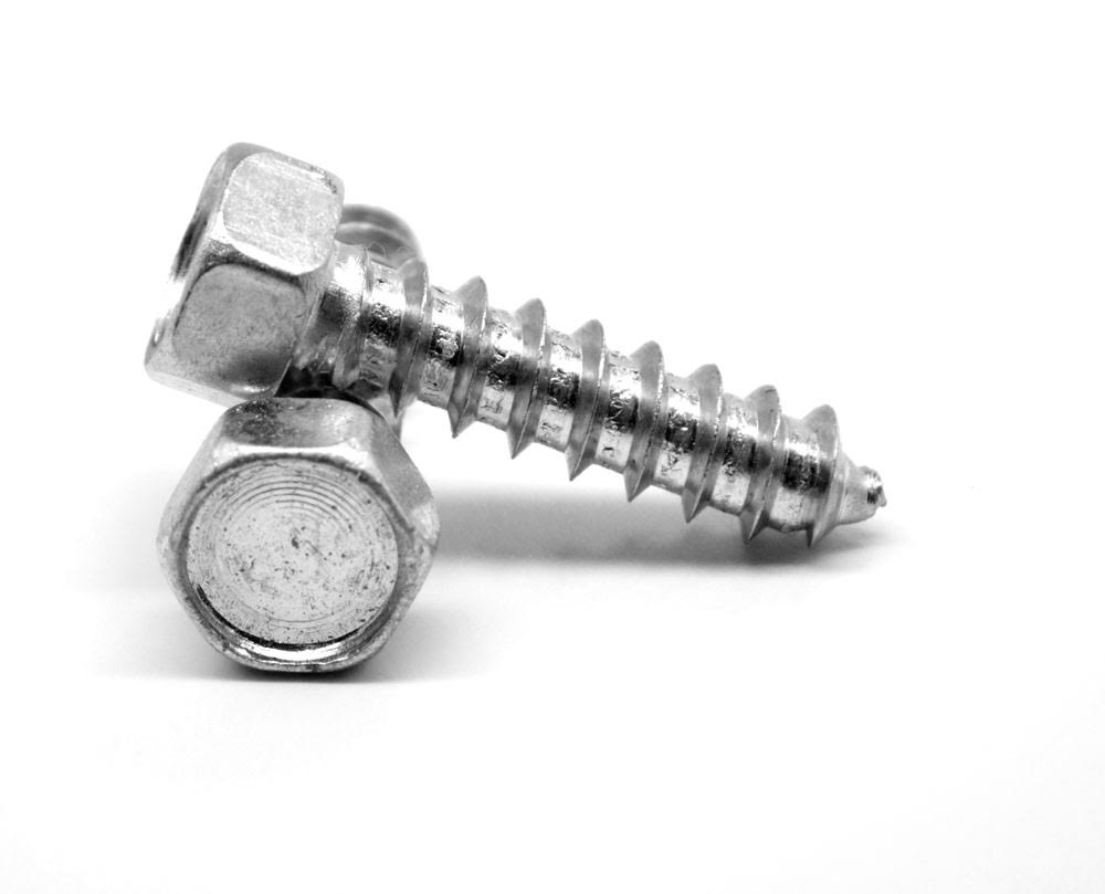 #8-18 x 1/2 Sheet Metal Screw Indented Hex Head Type AB Low Carbon Steel Zinc Plated X9826
