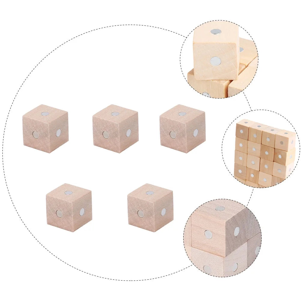 15 Pcs Magnetic Wooden Building Blocks E767495
